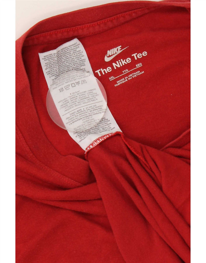 Camiseta Nike Hombre Top 2XL Algodón Rojo