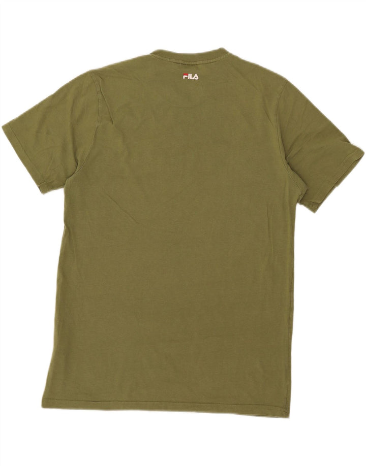 Fila Camiseta gráfica para hombre Top Large Khaki Cotton