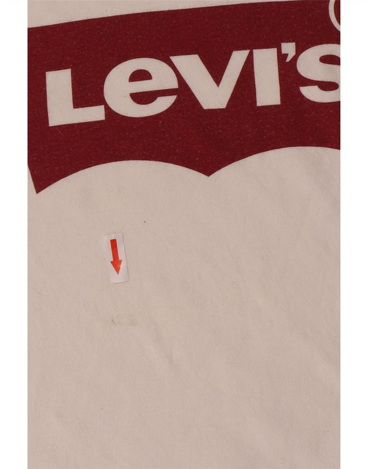 Levi's Hombre Camiseta Gráfica Top Medio Blanco