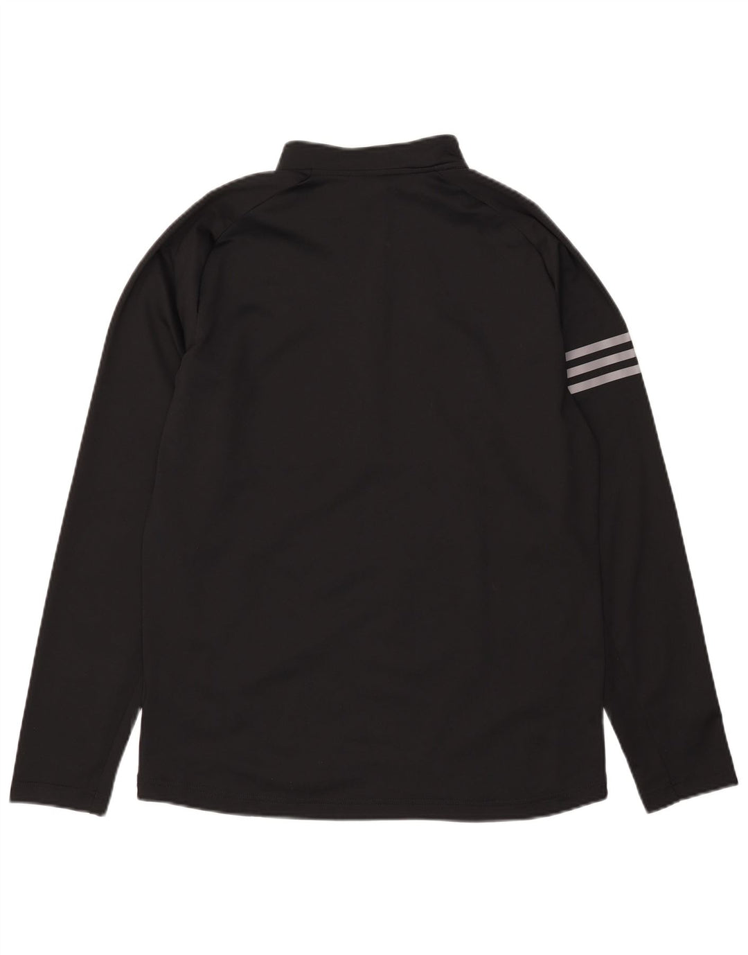 Adidas Hombre Zip Neck Pullover Chándal Top Medium Negro Colorblock