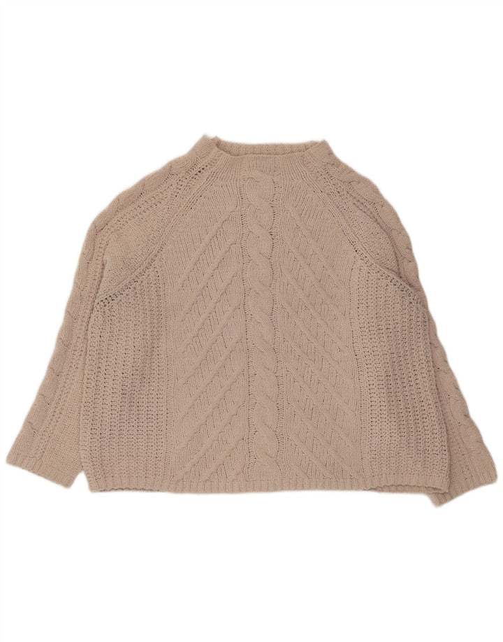 Marks & Spencer Jersey extragrande con cuello de tortuga para mujer UK 40 XL Beige