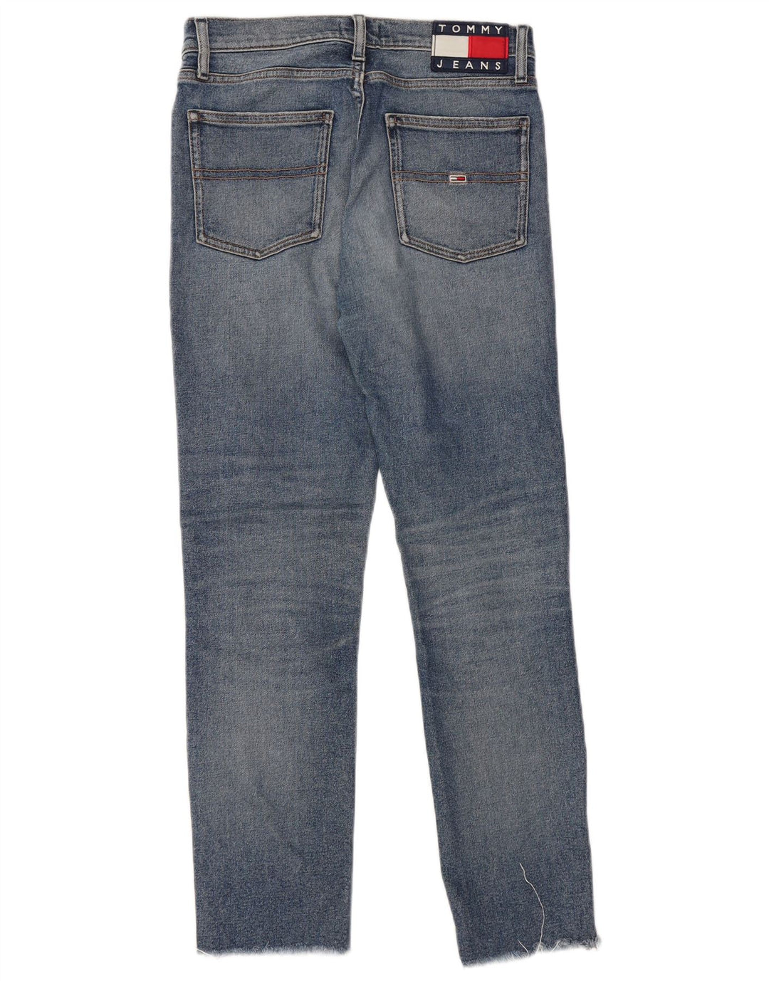 Tommy Hilfiger Vaqueros Cortos Desgastados De Cintura Alta para Mujer W27 L27 Azul