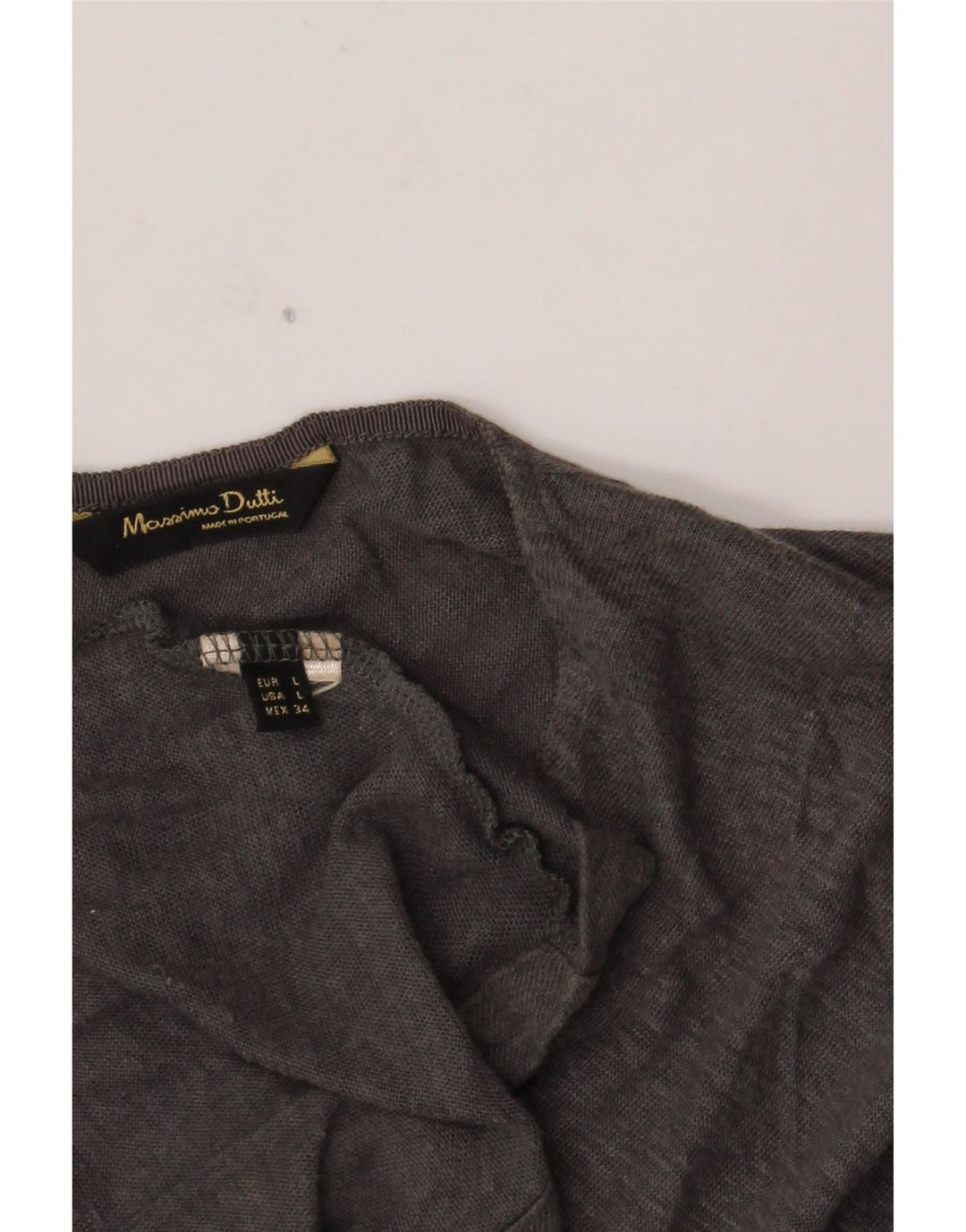 Massimo Dutti Blusa Mujer Top UK 46 Large Gris
