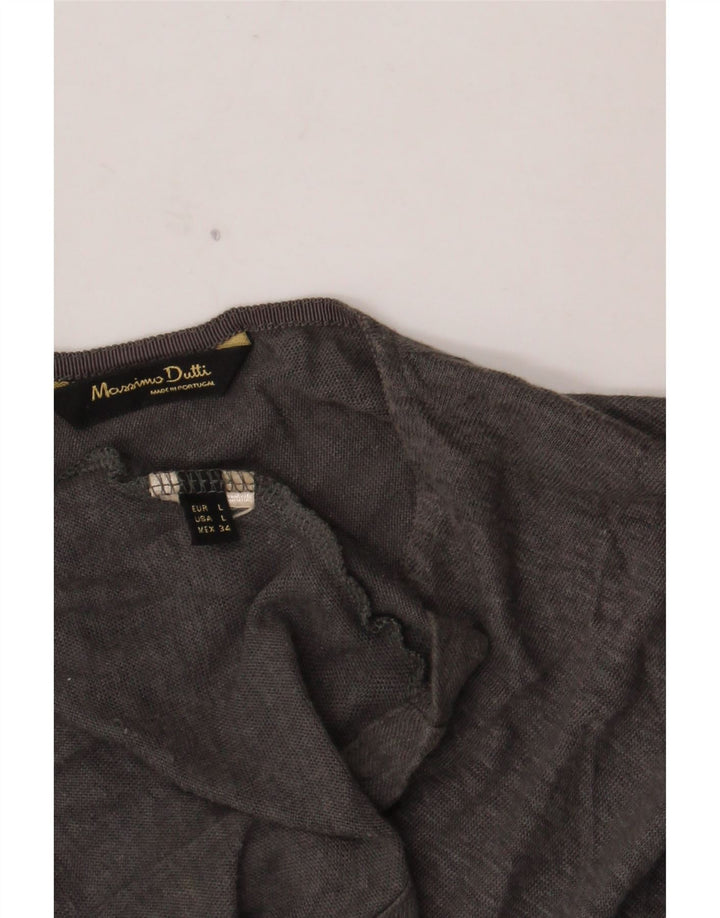 Massimo Dutti Blusa Mujer Top UK 46 Large Gris