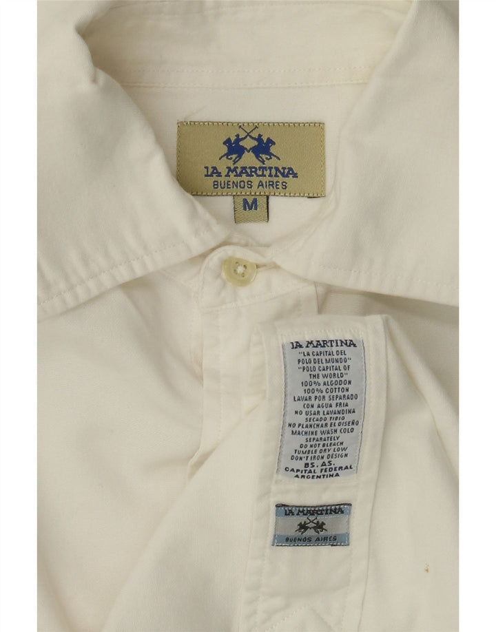 LA MARTINA Camisa gráfica Buenos Aires para hombre Algodón blanco mediano
