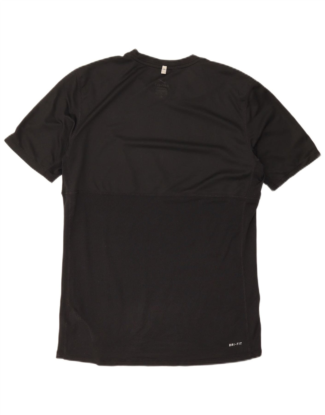Camiseta Nike Dri Fit para hombre Top deportivo de poliéster negro mediano