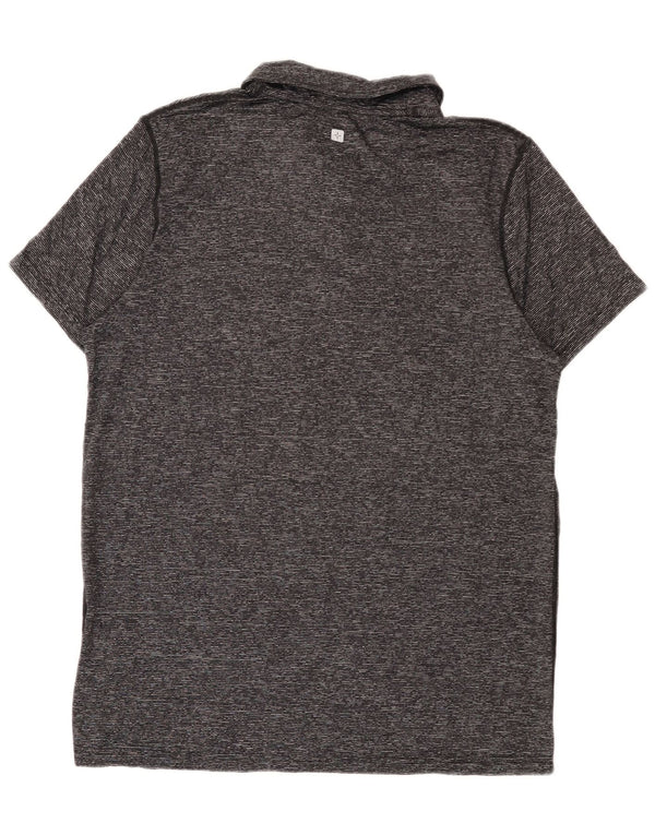 Polo IsoCool de hombre de Mountain Warehouse de poliamida moteada en gris medio