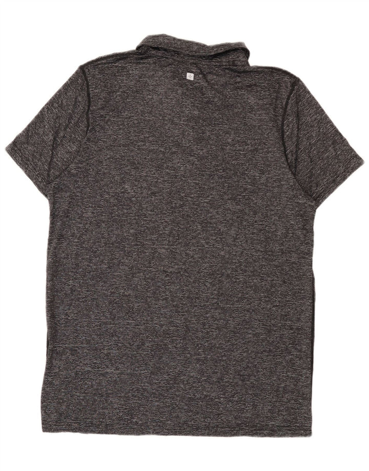 Polo IsoCool de hombre de Mountain Warehouse de poliamida moteada en gris medio