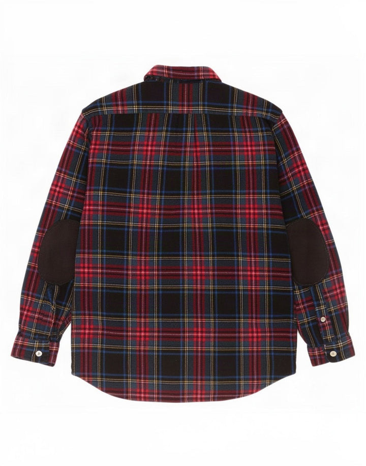 Camisa de franela para hombre Club Room Lana a cuadros multicolor grande