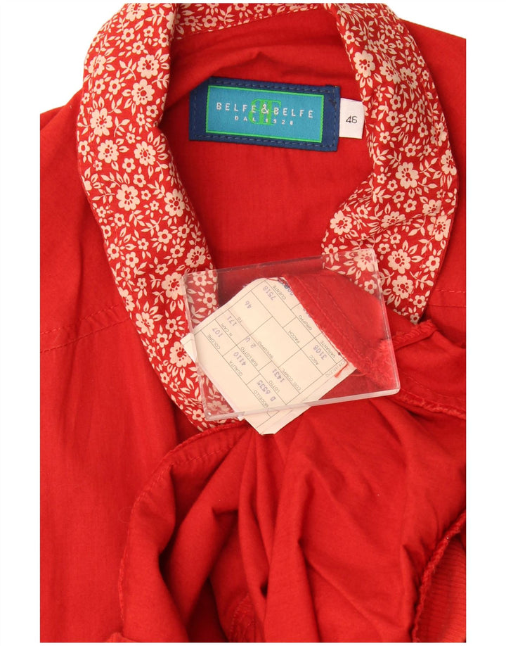 Belfe & Belfe Chaqueta bomber extragrande para mujer IT 46 Grande Rojo Floral