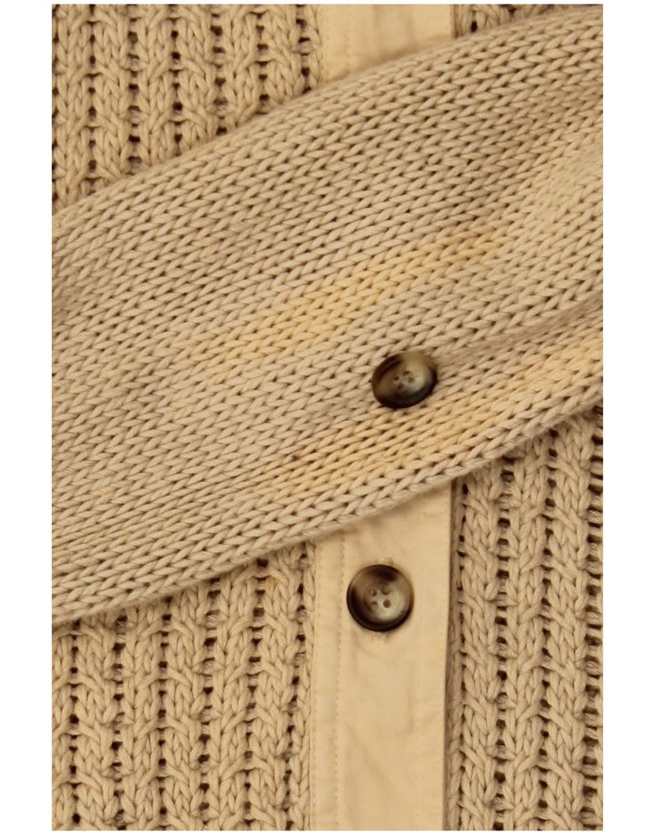 Massimo Dutti Cárdigan Mujer UK 42 Algodón Beige Medio