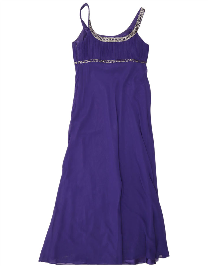 Vestido largo sin mangas para mujer Debut UK 44 Poliéster morado medio