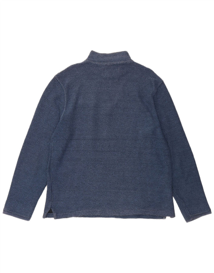 Weird Fish - Sudadera con cuello y cremallera para hombre, color azul medio, algodón