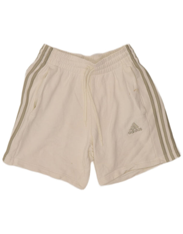 Adidas Pantalones cortos deportivos para mujer UK 8 Small White Cotton