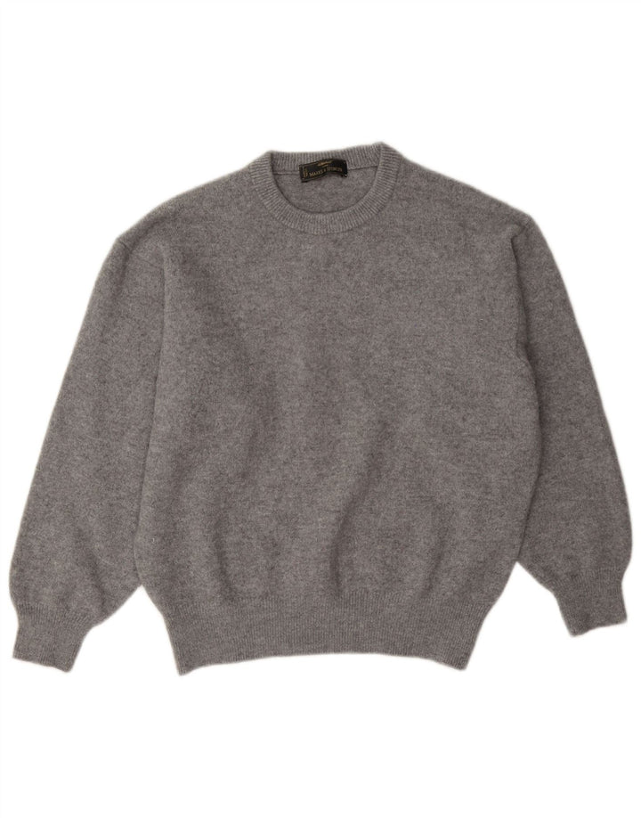 Marks & Spencer Jersey de cuello redondo para hombre de lana gris medio
