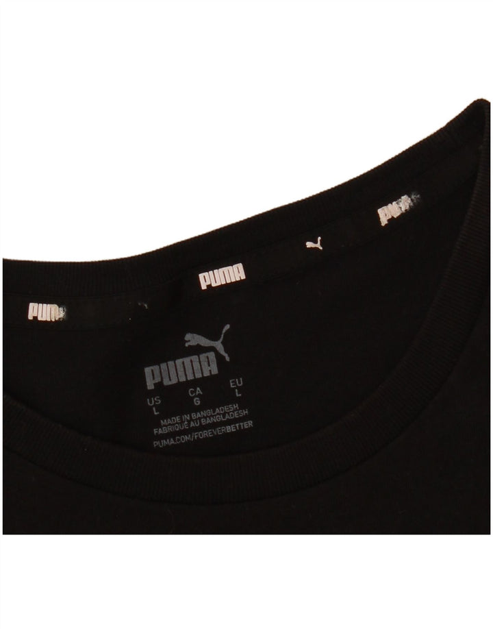 Puma - Camiseta gráfica para hombre, talla grande, color negro