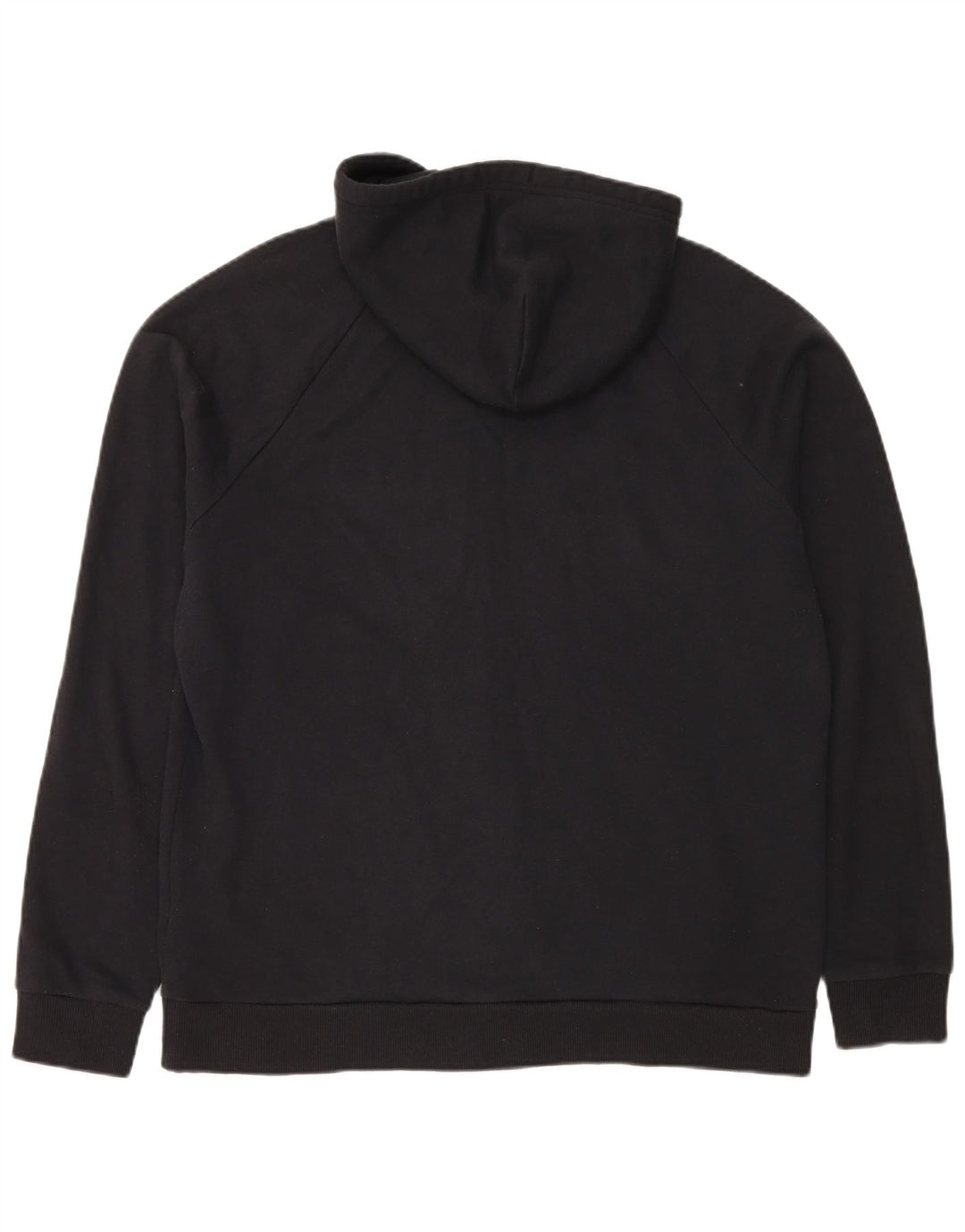 Under Armour Sudadera con capucha y cremallera para hombre, talla grande, algodón negro