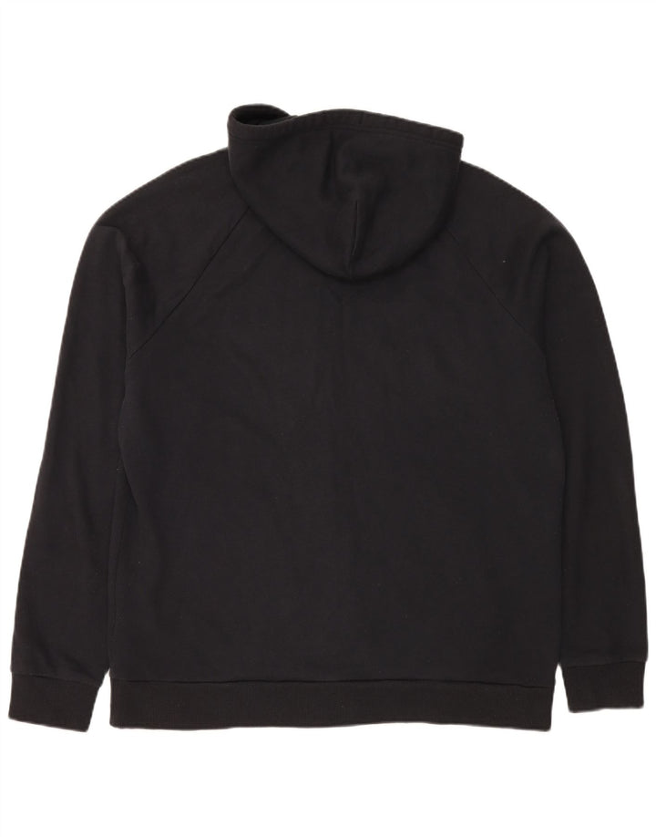 Under Armour Sudadera con capucha y cremallera para hombre, talla grande, algodón negro