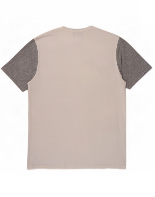 Zara Hombre Camiseta Top XL Gris Colorblock
