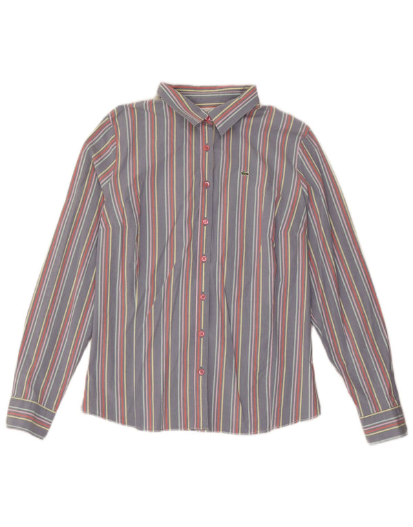 Camisa Lacoste Mujer Talla 48 XL Gris Raya diplomática