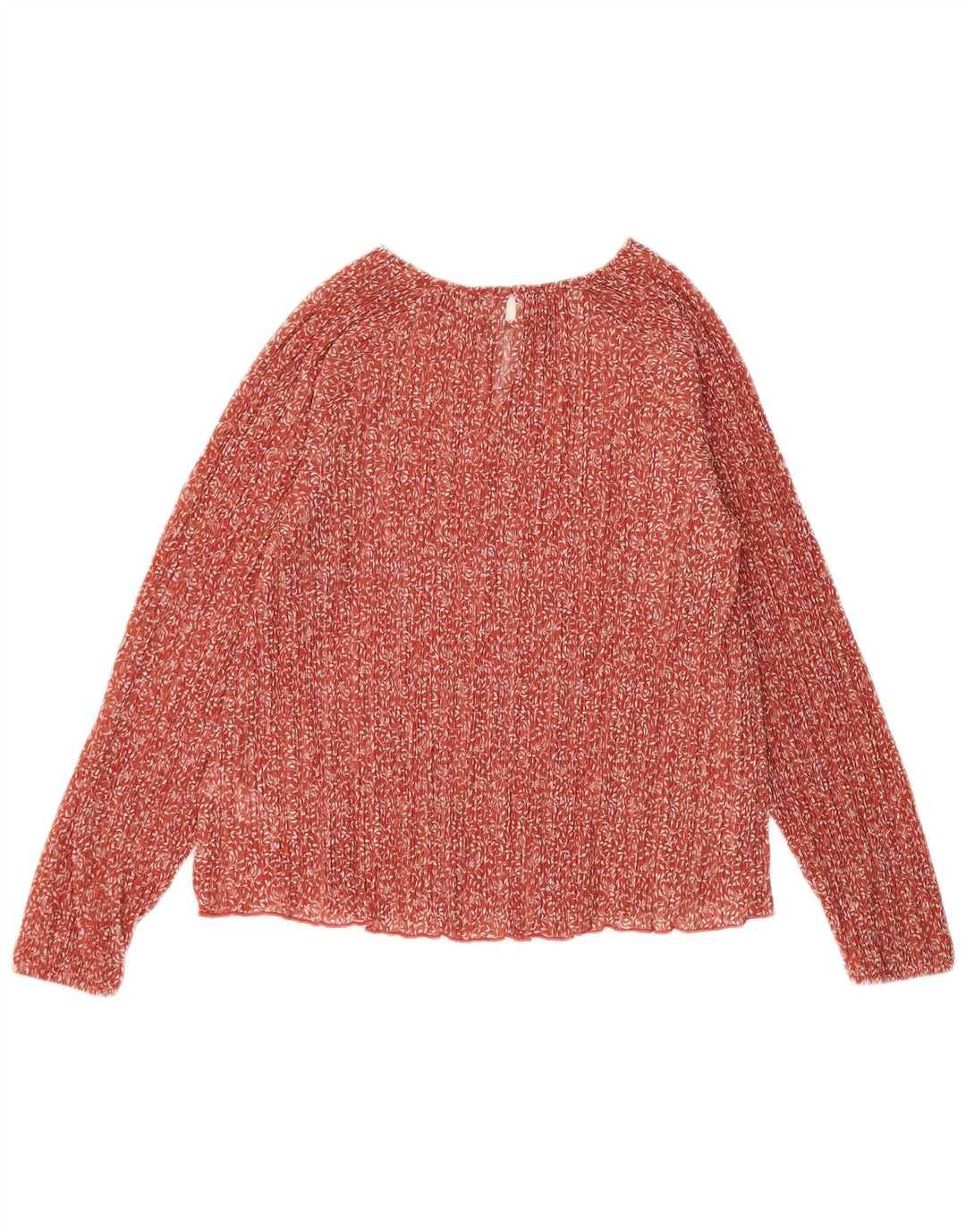 MARKS & SPENCER Blusa de manga larga para mujer UK 40 Medio Rojo Floral