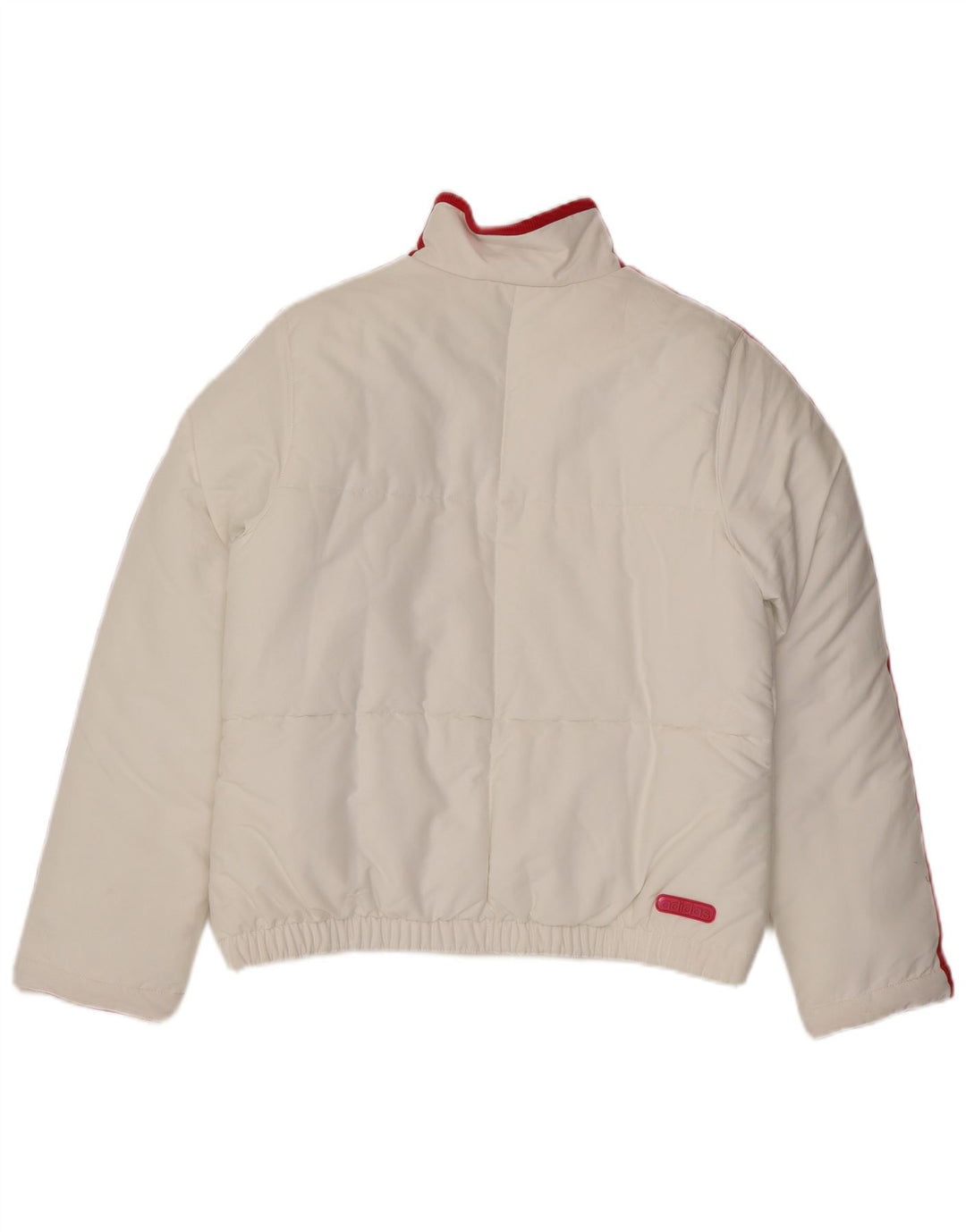 Adidas Chaqueta acolchada gráfica para mujer UK 46 Grande Poliéster blanco