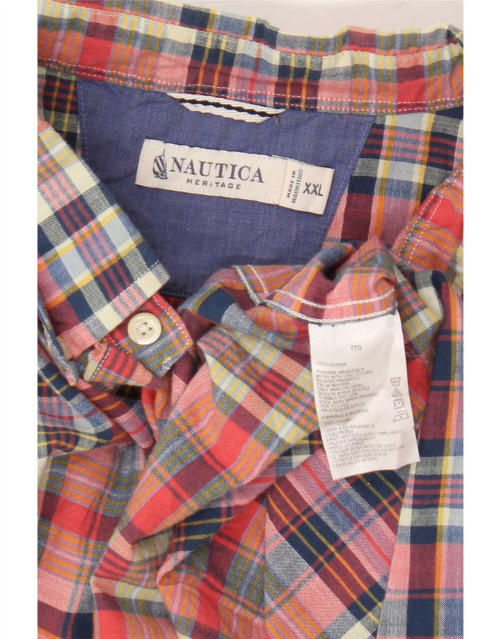 Nautica Camisa de franela Heritage para hombre 2XL Algodón a cuadros multicolor
