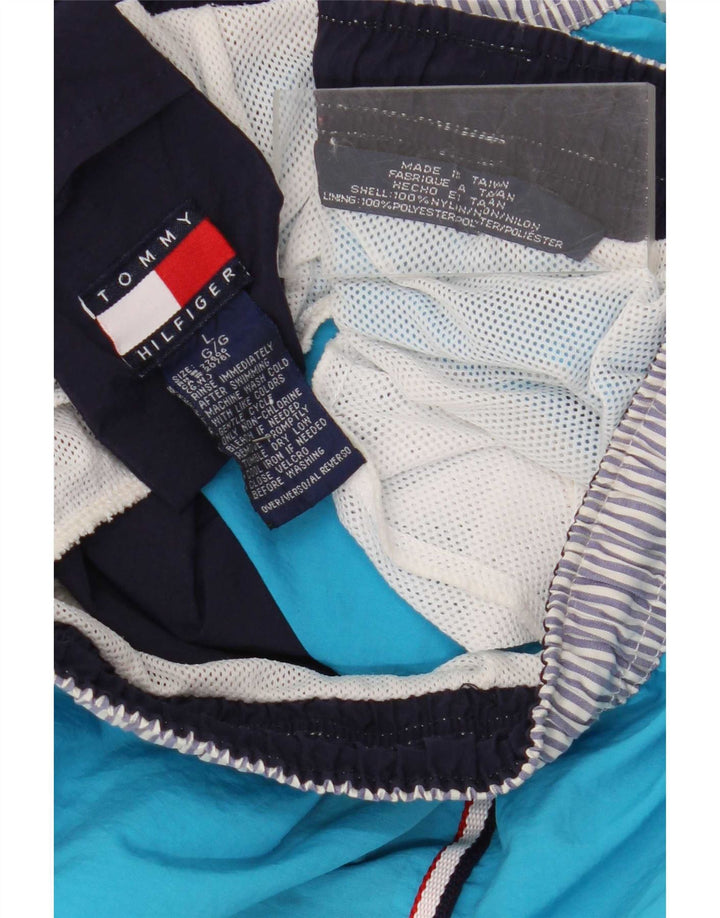 Tommy Hilfiger Bañador Regular para Hombre Nylon Color Block Azul Grande