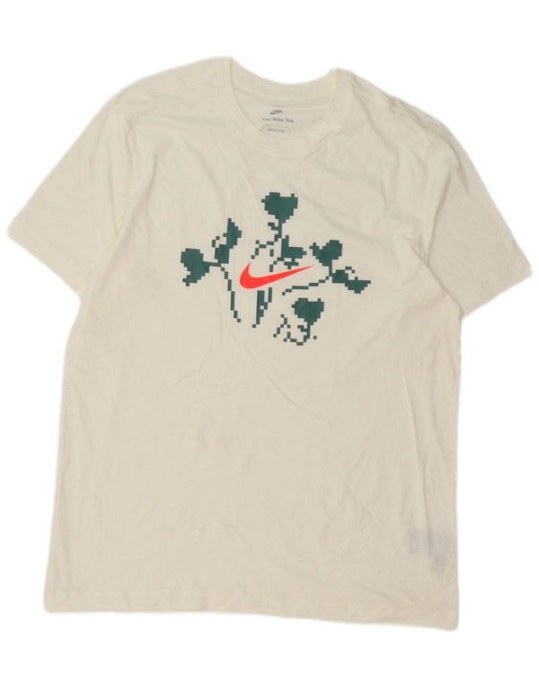 Nike - Camiseta gráfica para hombre, talla grande, algodón blanco