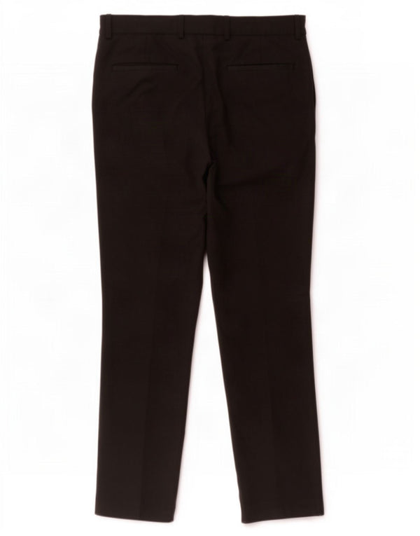 Marks & Spencer Pantalón de traje recto para hombre W32 L31 Poliéster negro