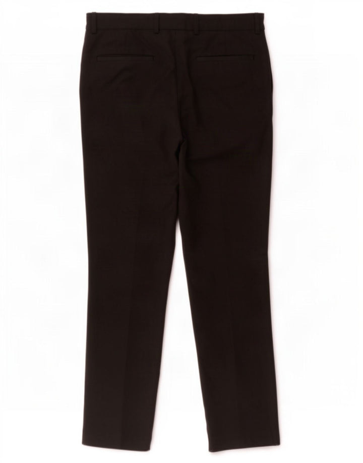 Marks & Spencer Pantalón de traje recto para hombre W32 L31 Poliéster negro