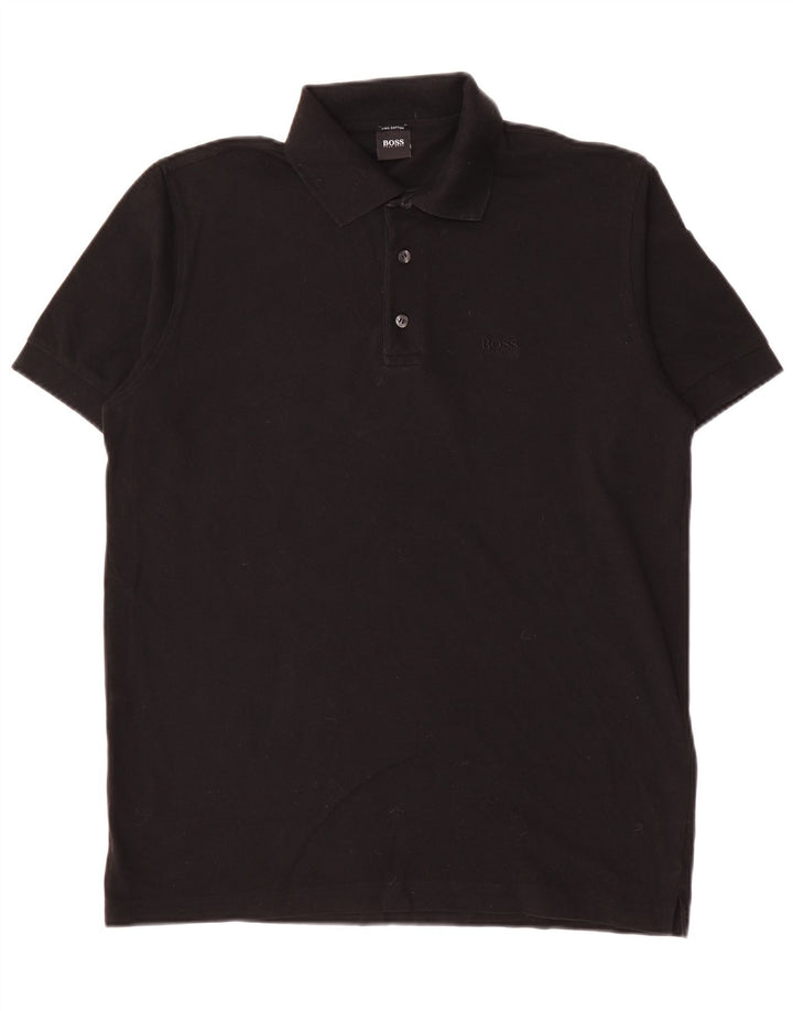 Polo Hugo Boss Hombre Algodón Negro Medio