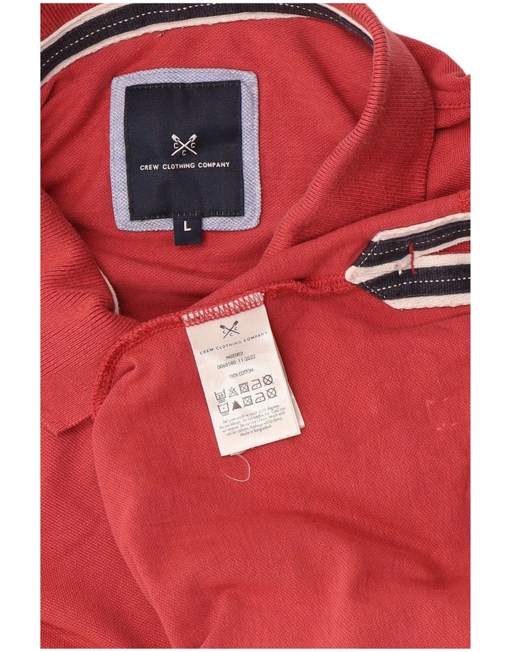 Crew Clothing Polo para hombre de algodón rojo grande