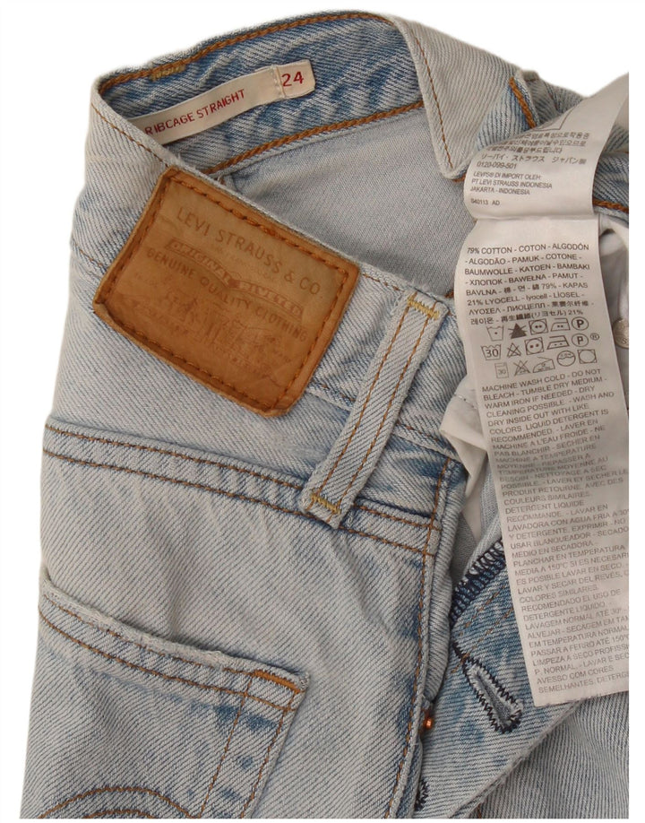 Vaqueros Levi's Ribcage Rectos Mujer W24 L26 Algodón Azul