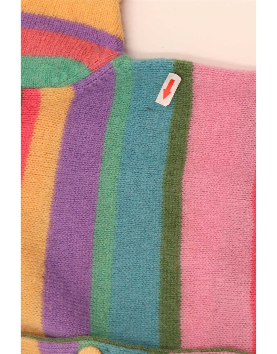 Benetton Cárdigan Mujer UK 40 Small Lana A Rayas Multicolor
