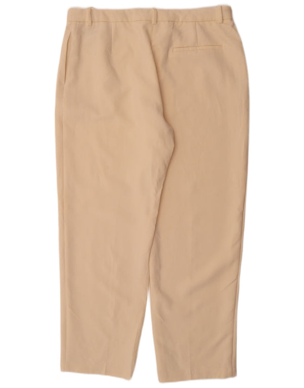 Marks & Spencer Womens Tapered Chino Trousers UK 18 XL W36 L30 Beige