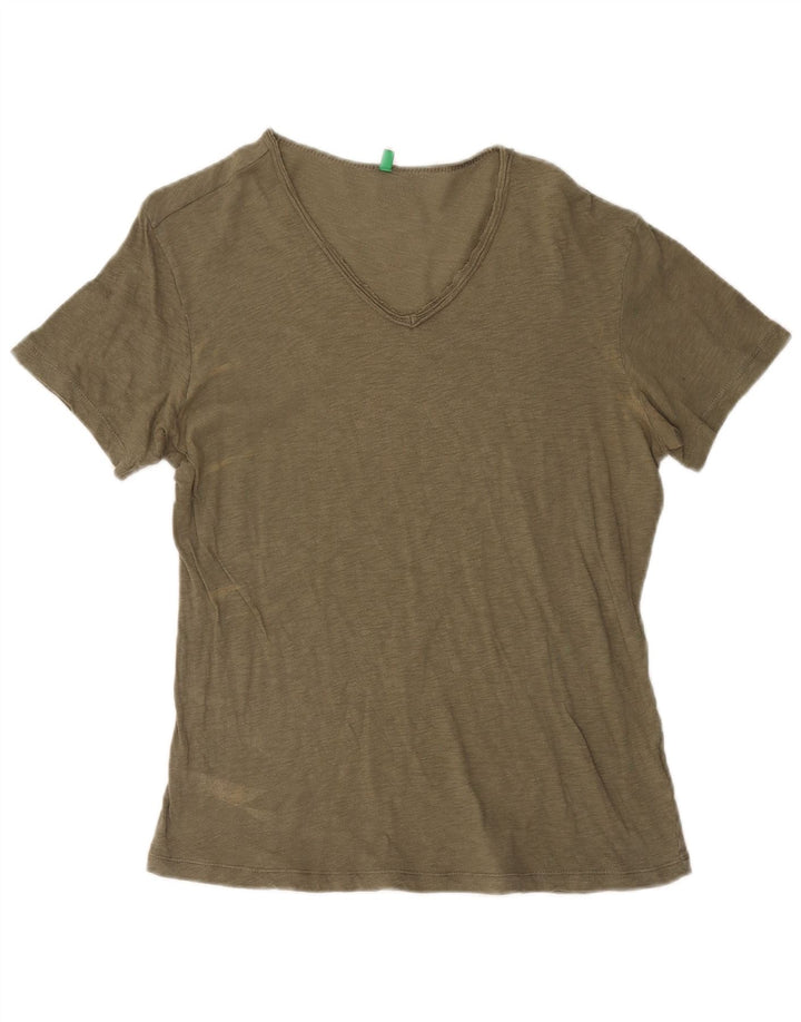 BENETTON Camiseta para mujer Top UK 46 Large Khaki