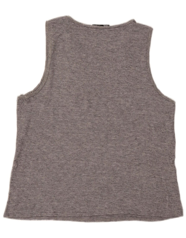 Zara Mujer Chaleco Top Reino Unido 40 Grande Gris Fair Isle