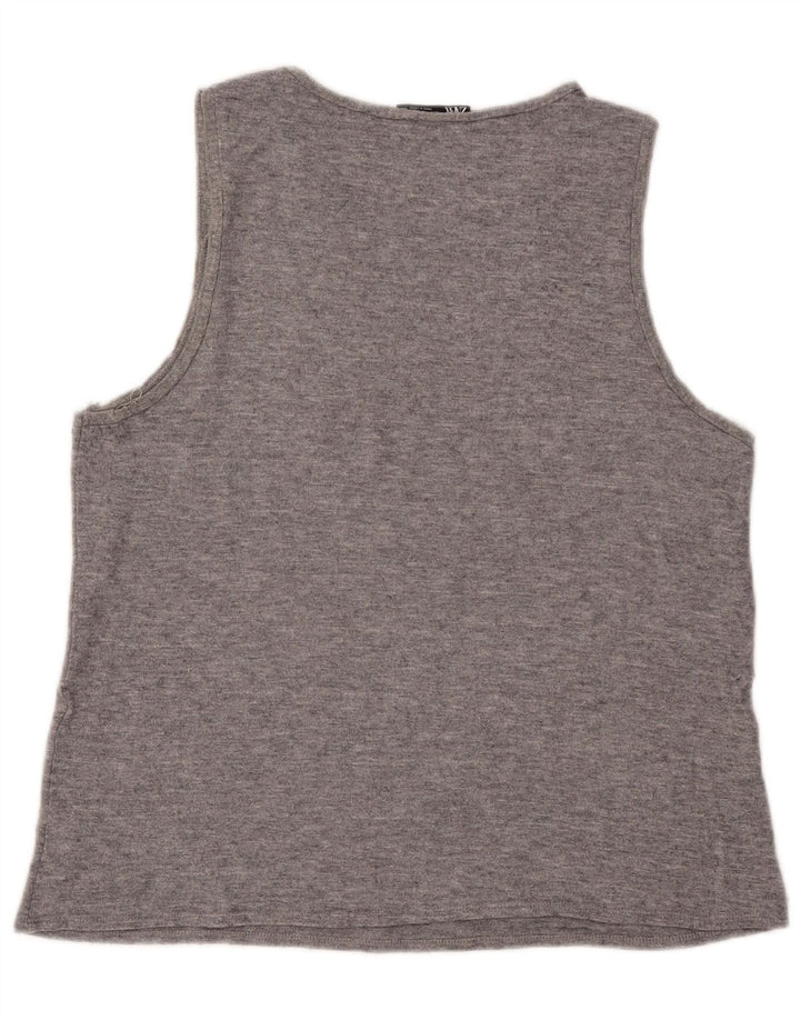 Zara Mujer Chaleco Top Reino Unido 40 Grande Gris Fair Isle