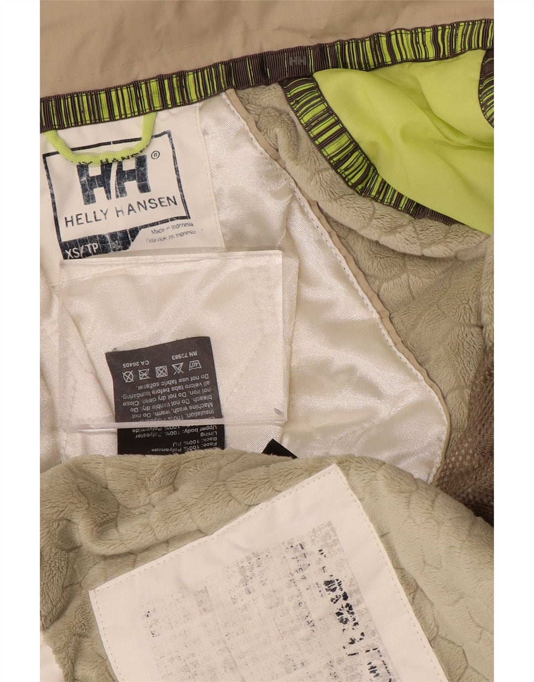 HELLY HANSEN Chaqueta cortavientos extragrande con capucha para mujer UK 6 XS Blanco