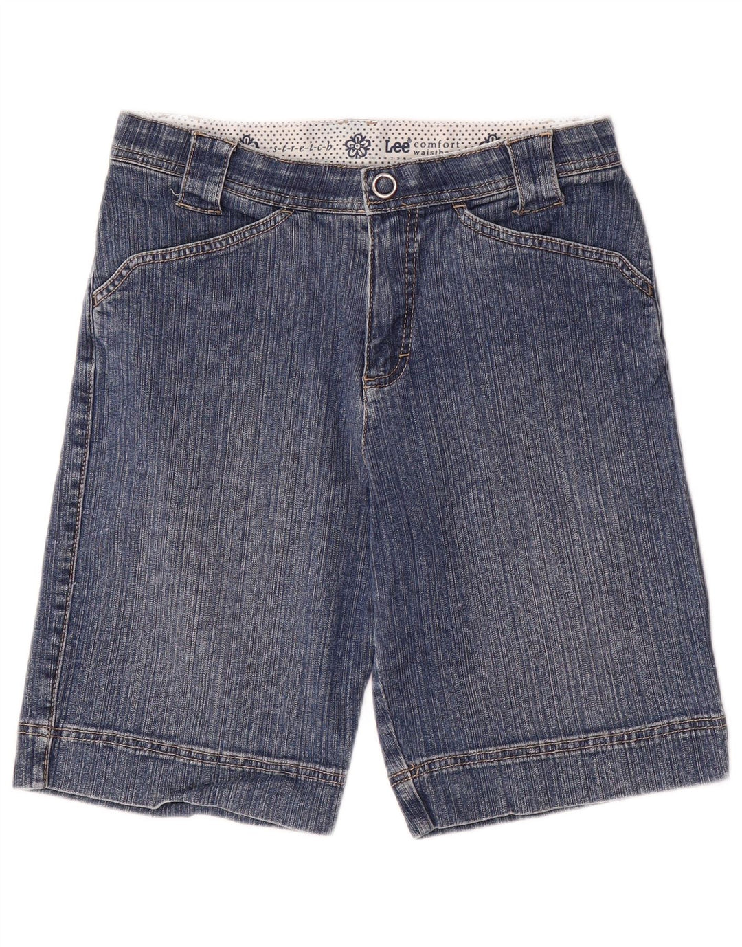 Lee - Pantalones cortos de mezclilla para mujer US 6 mediano W28 algodón azul