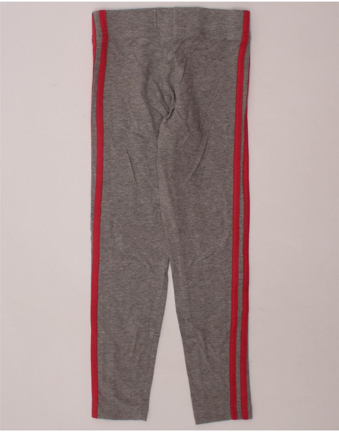ADIDAS Girls Leggings 7-8 Years Grey Cotton Vintage Adidas and Second-Hand Adidas from Messina Hembry 