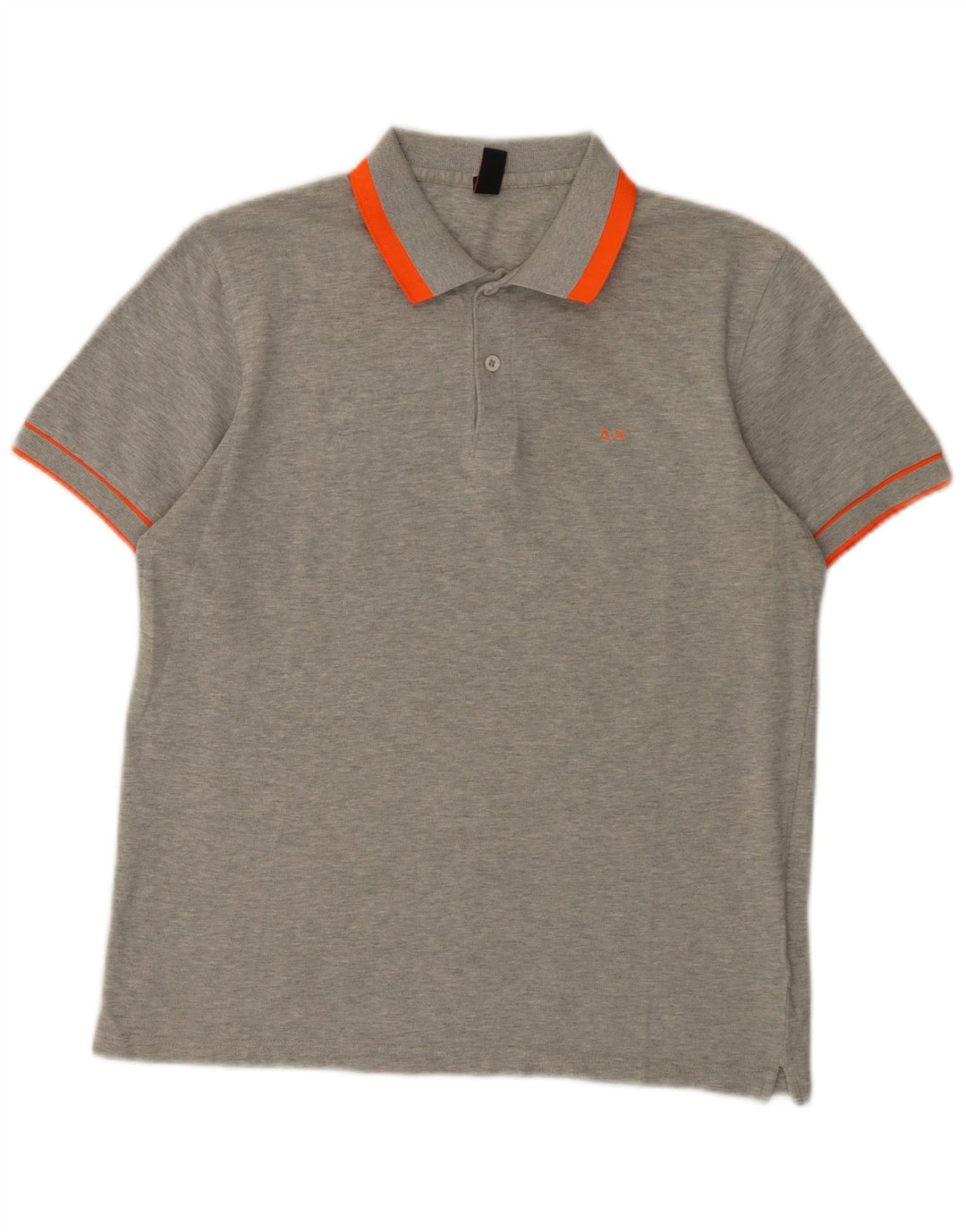 Polo Sun68 Hombre Algodón Gris Medio