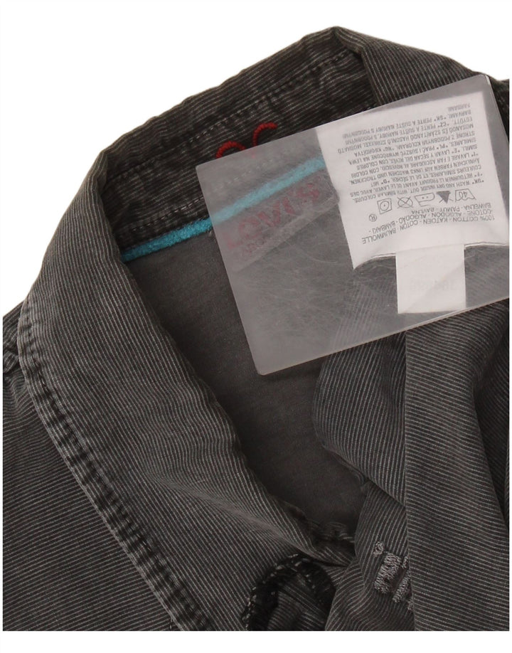 LEVI'S Camisa para hombre grande gris algodón