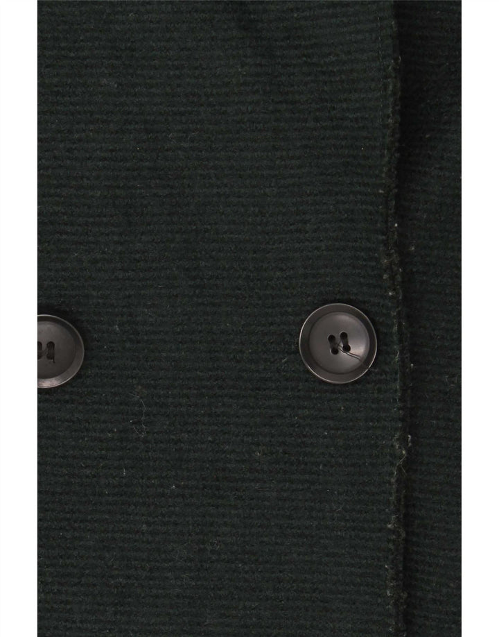 Zara Mujer Abrigo Extragrande De Doble Botonadura UK 40 Small Verde