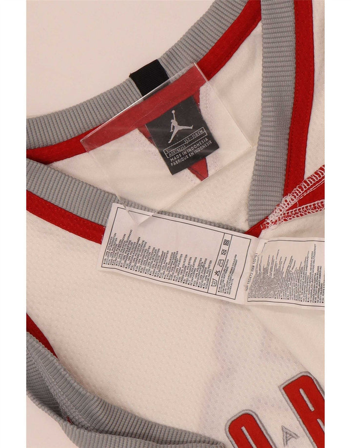 Jordan Camiseta sin mangas estampada para niños 12-13 años Grande Blanco Colorblock Poliéster