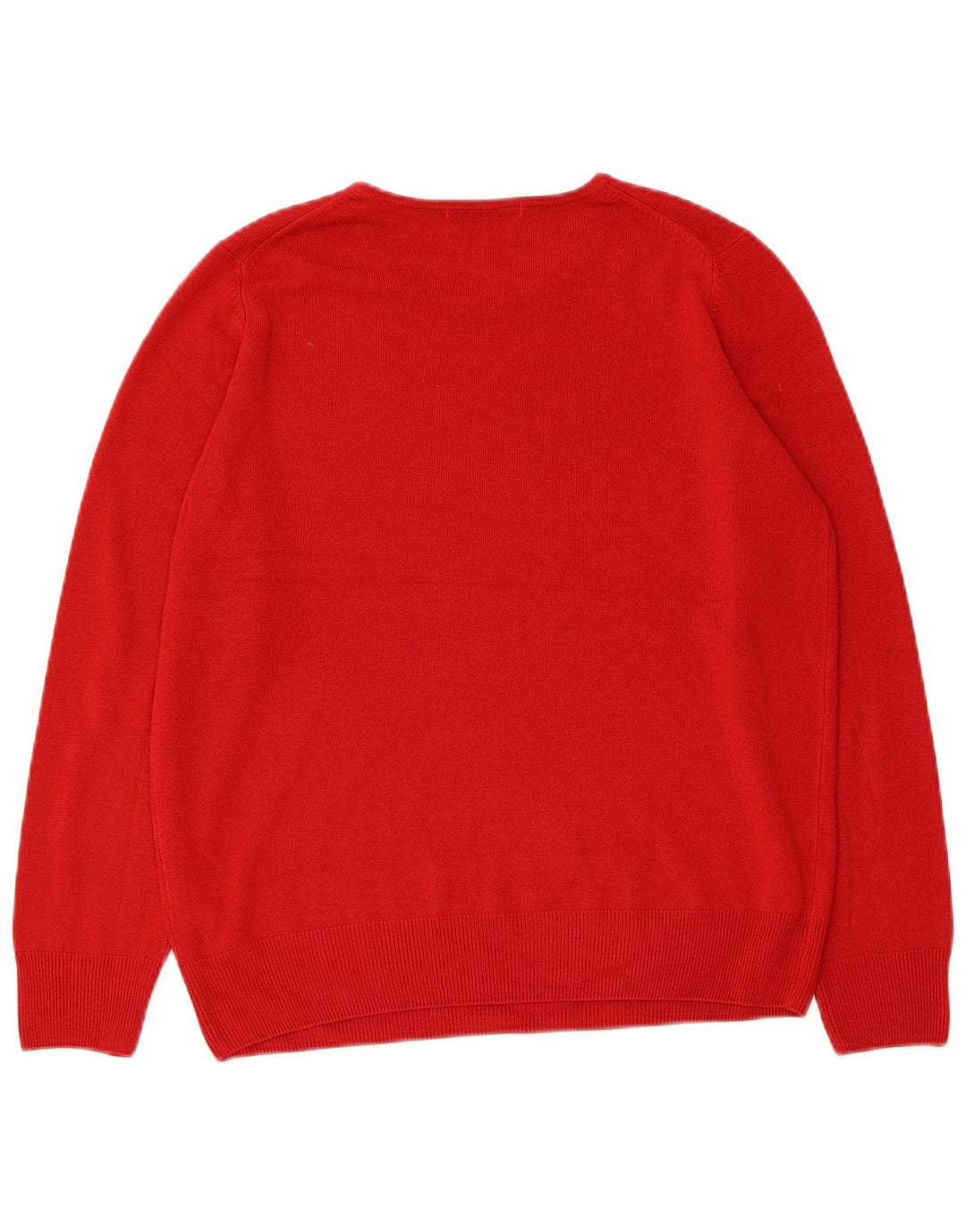 Marks & Spencer Suéter tipo jersey con cuello redondo para mujer UK 40 Acrílico rojo mediano