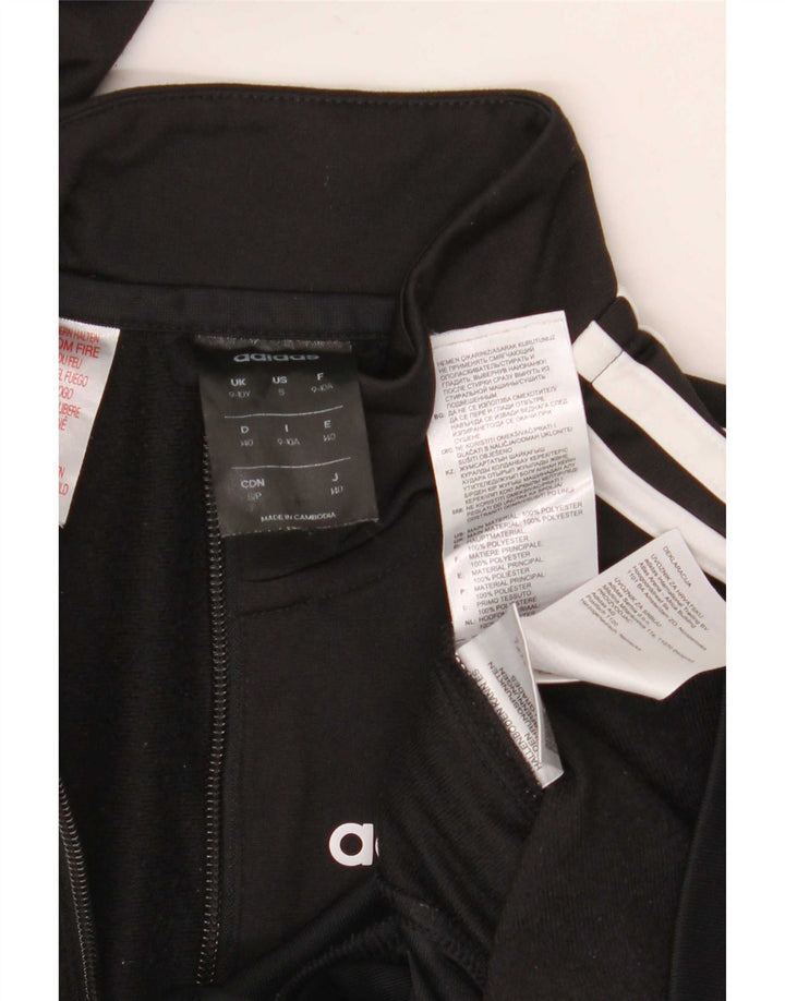 Adidas Chicos Climalite Chándal Top Chaqueta 9-10 Años Negro Poliéster