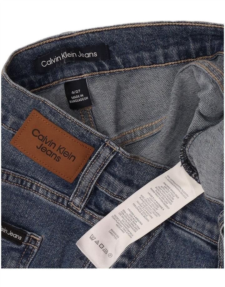Calvin Klein Pantalones cortos de mezclilla para mujer US 4 Small W27 Algodón azul