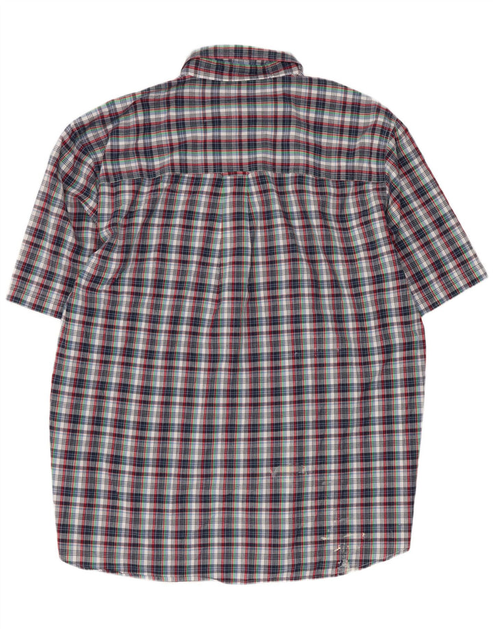 Chaps Camisa de manga corta para hombre de fácil cuidado 2XL Algodón a cuadros multicolor